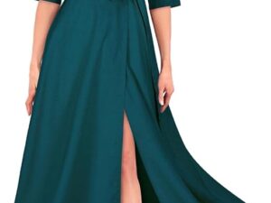 Vintage Casual V-Neck Dress