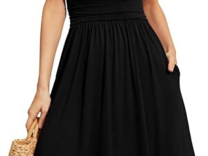 WEACZZY Women's Summer Casual T-Shirt Dress with Pockets