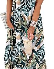 SAMPEEL tropical print midi dress