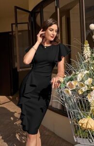 Memoriesea Vintage Bodycon Church Dress