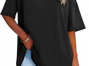 Ebifin Womens Oversized Tshirts V Neck Tee Shirts