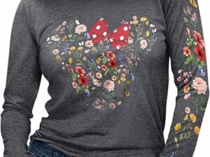 Flafens Women’s Long Sleeve Crewneck Soft Tee