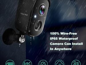 Vision Well 2K Battery-Powered Wireless Outdoor Camera with Spotlight Siren