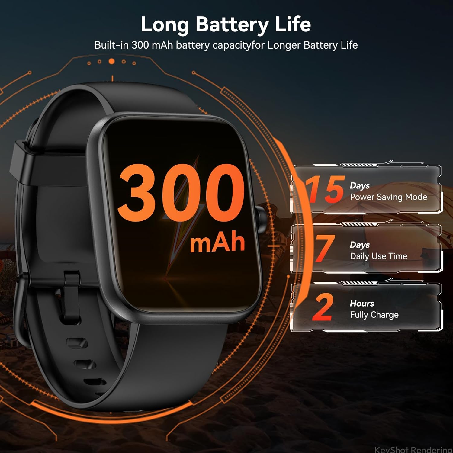 Smart Watch with Alexa Built-in, 1.83" HD Touchscreen - Image 2