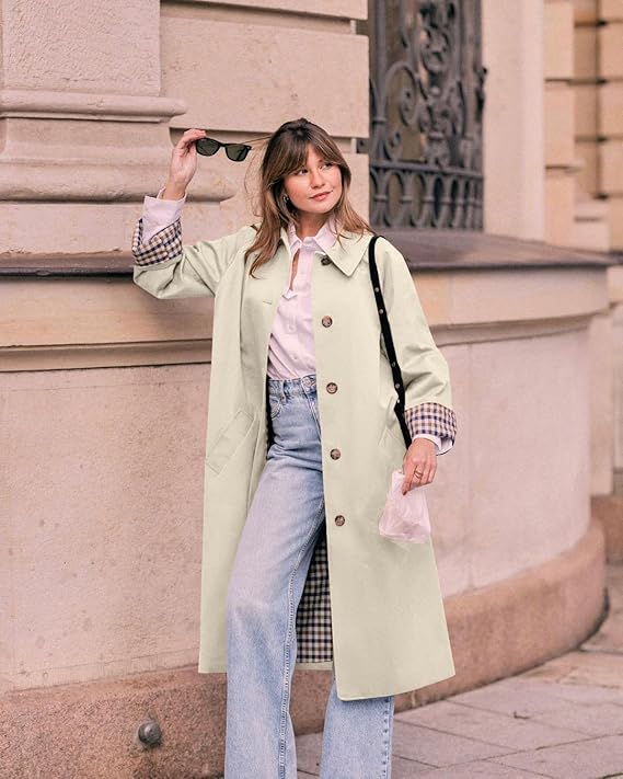 Tankaneo Double-Breasted Oversized Trench Coat - Image 3