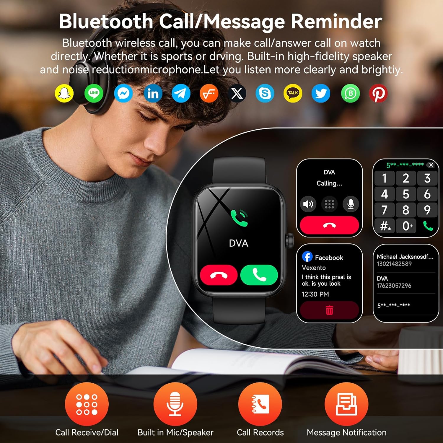 Smart Watch with Alexa Built-in, 1.83" HD Touchscreen - Image 6